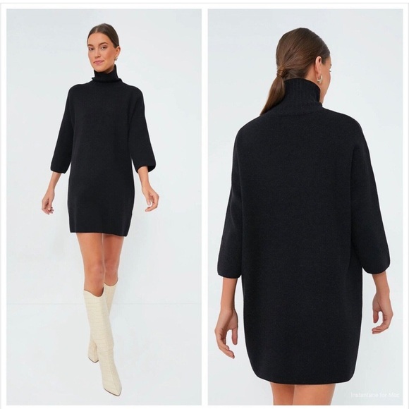 Tuckernuck POMANDER PLACE Noir Vivianne Dress rib knit - Picture 2 of 12